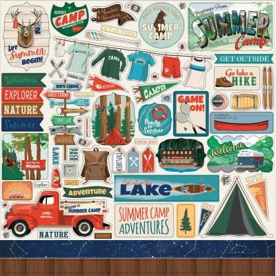 Carta Bella Summer Camp Stickerbogen - Element Sticker